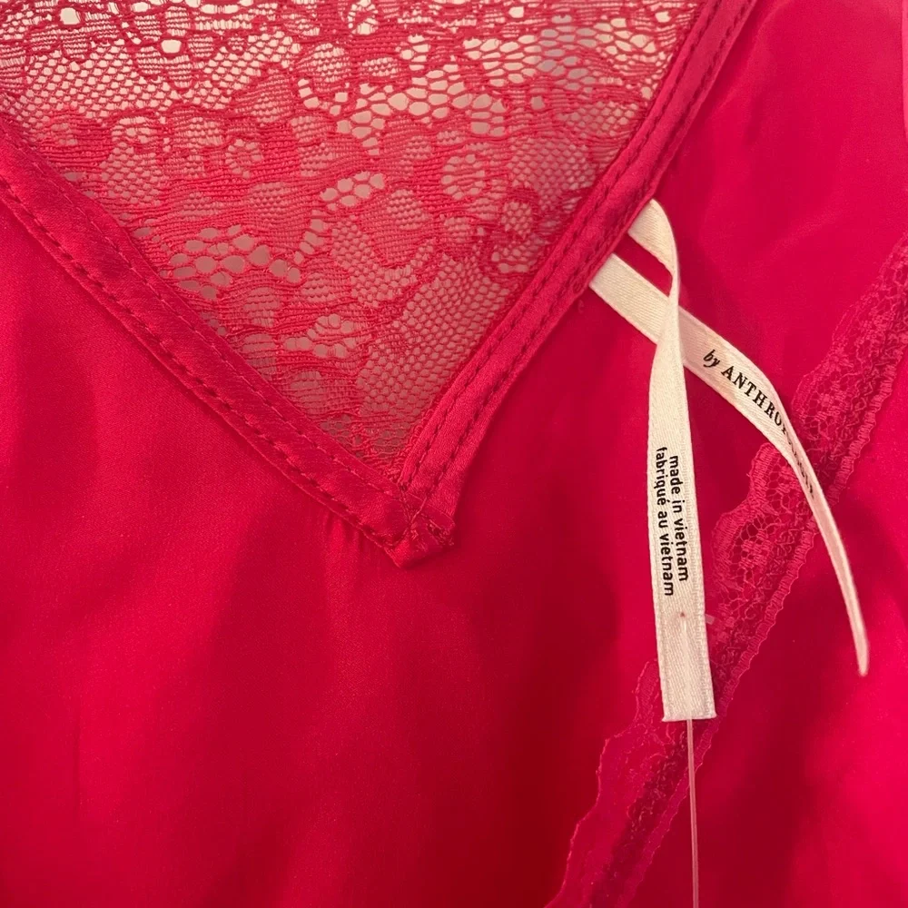 NWT Anthropologie Colette silk cami in medium pink_3